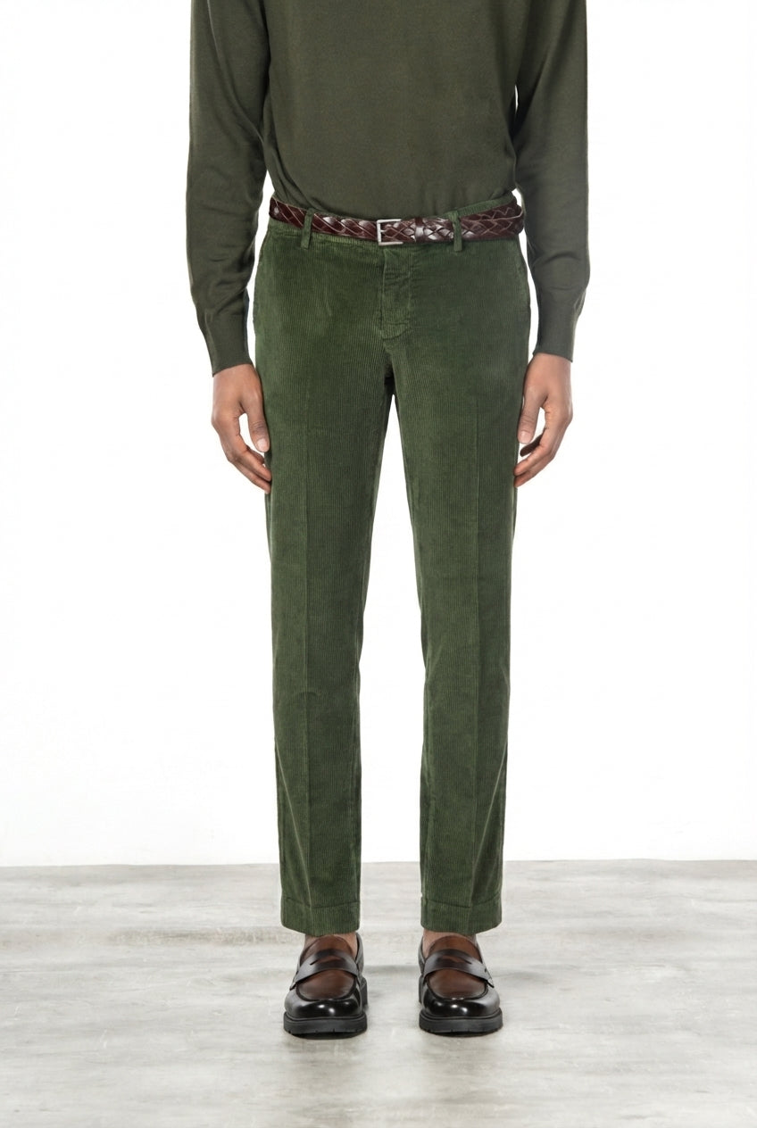 Milano pantalón chino de hombre en pana 500 rayas, extra slim fit ①