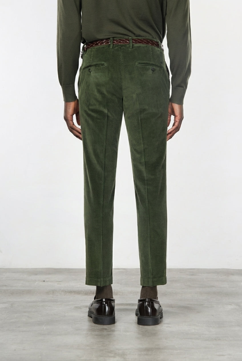 Milano pantalón chino de hombre en pana 500 rayas, extra slim fit ①