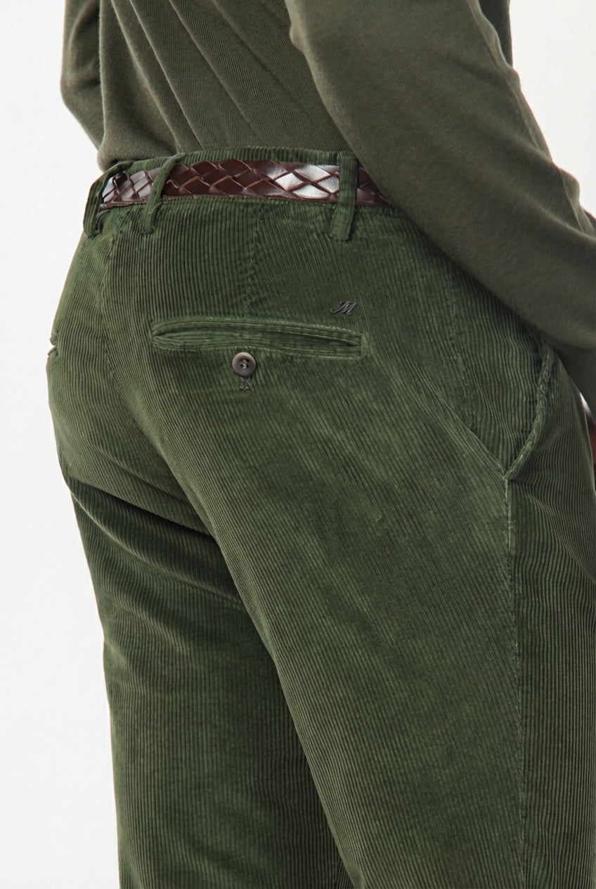 Milano pantalón chino de hombre en pana 500 rayas, extra slim fit ①