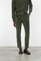 Milano pantalón chino de hombre en pana 500 rayas, extra slim fit ①
