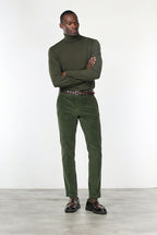 Milano pantalón chino de hombre en pana 500 rayas, extra slim fit ①