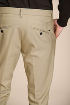 Osaka pantalón chino hombre en algodón lana carrot fit