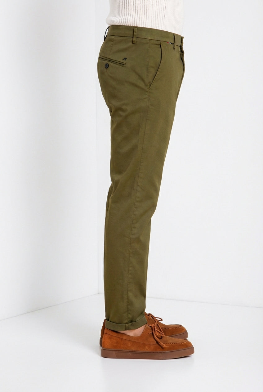 Osaka men's chino pants in fine cotton and lyocell tricotina carrot fit