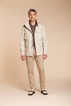 Osaka men's chino pants in fine tricotina of cotton and lyocell carrot fit