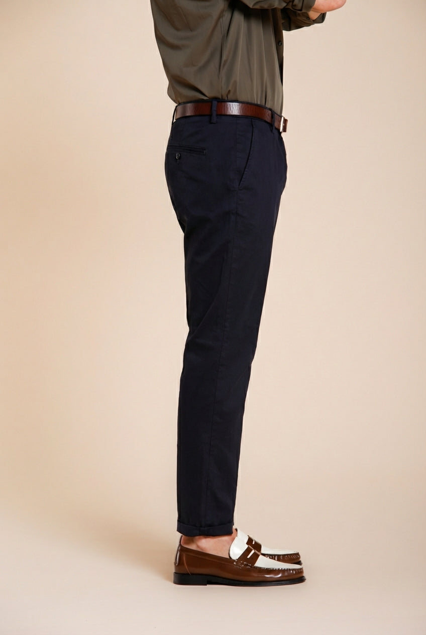 Osaka men's chino pants in fine cotton and lyocell tricotina carrot fit