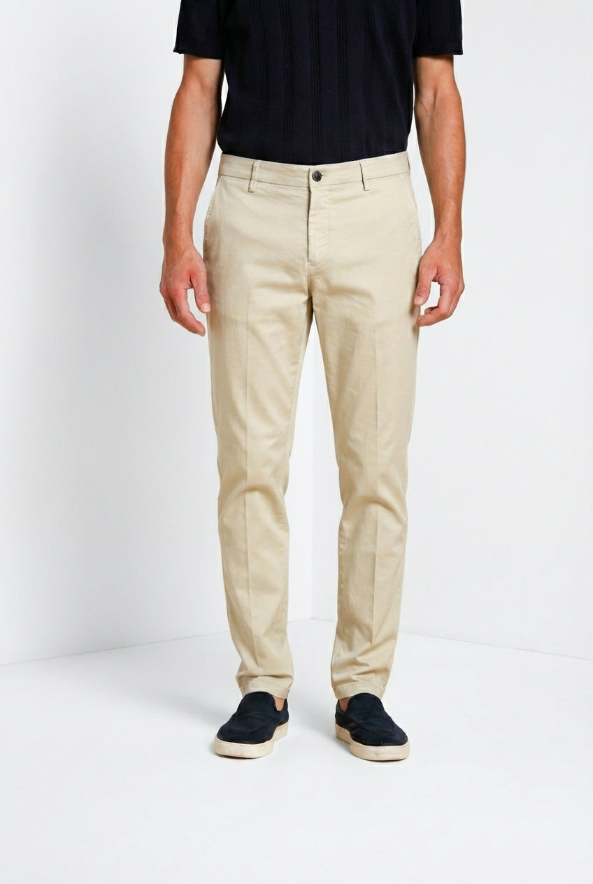 Osaka men's chino pants in fine cotton and lyocell tricotina carrot fit