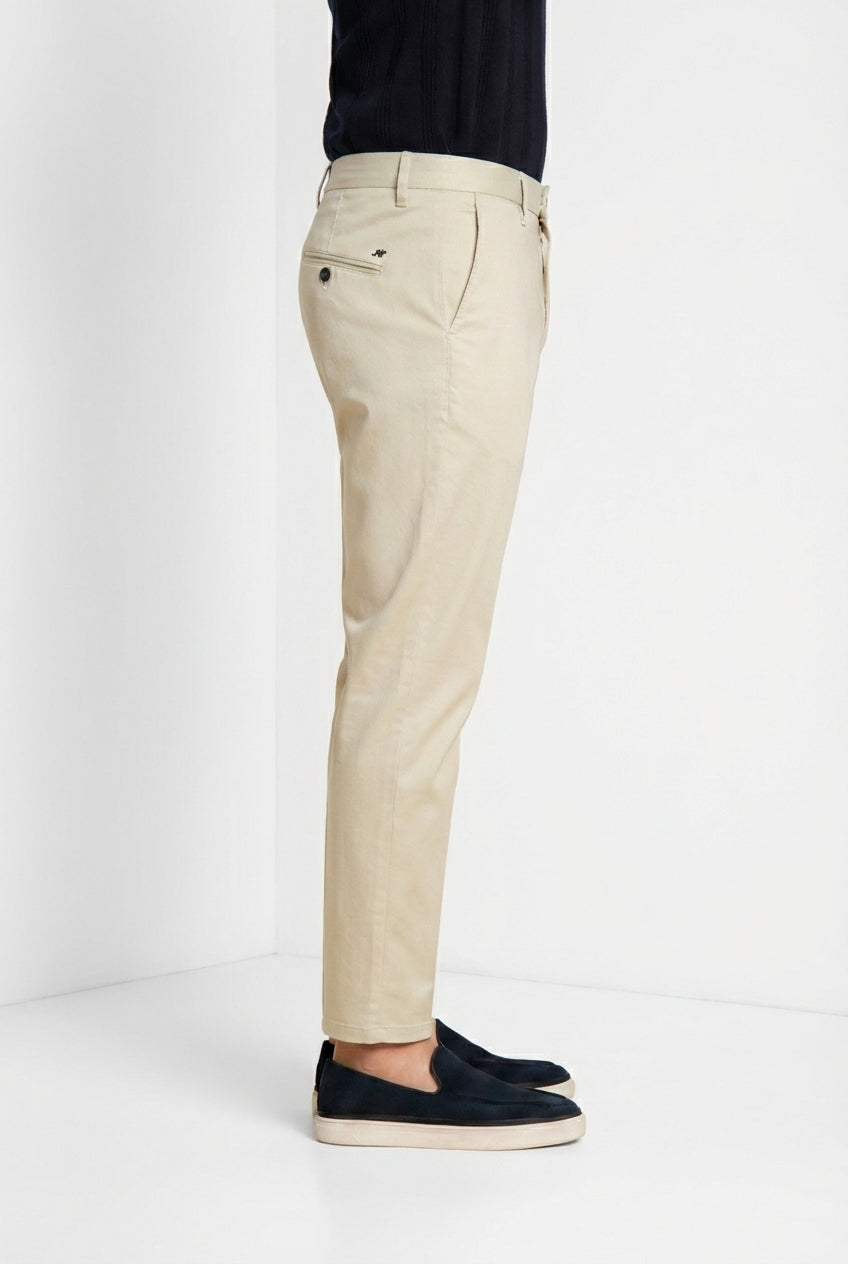 Osaka men's chino pants in fine cotton and lyocell tricotina carrot fit