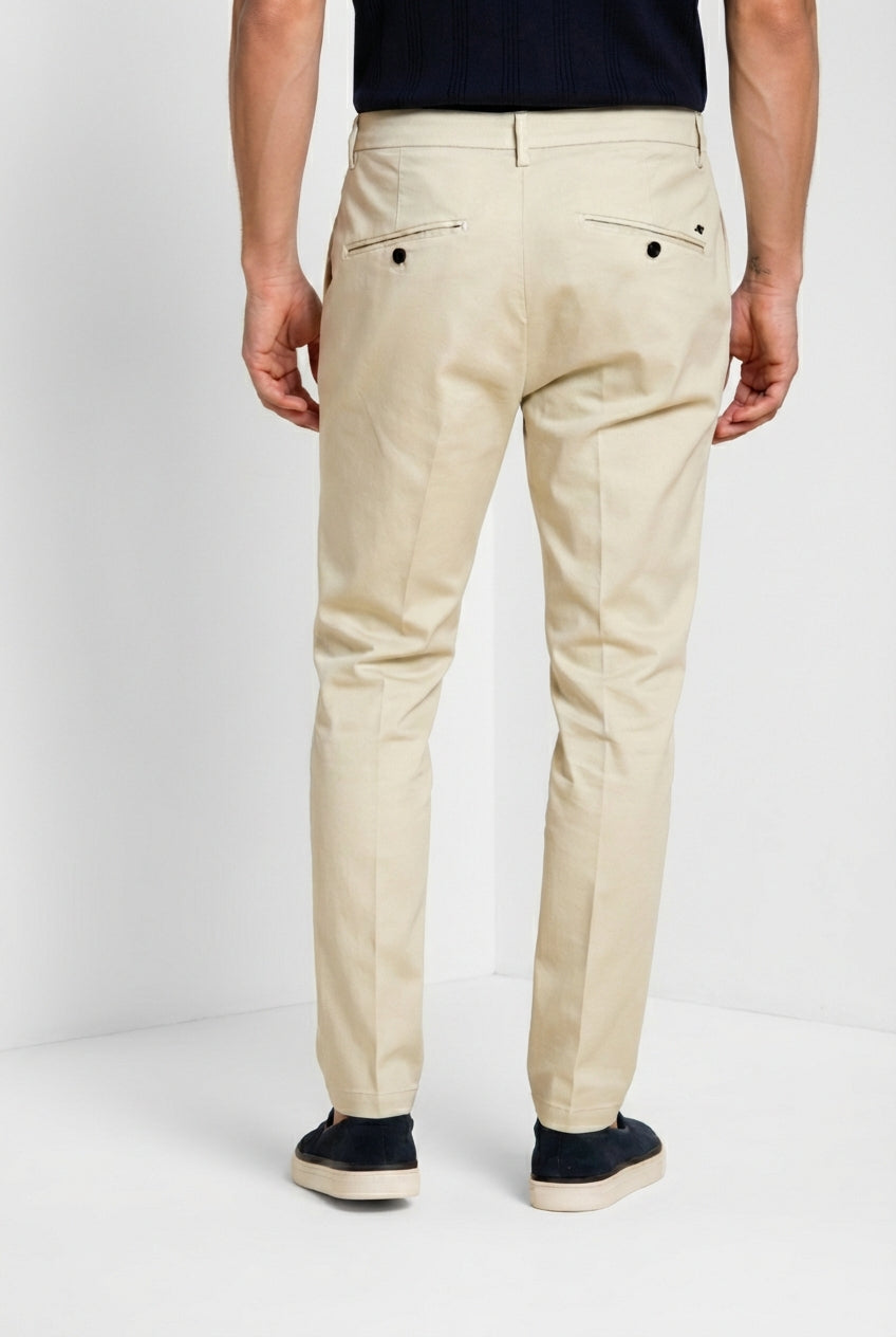 Osaka men's chino pants in fine cotton and lyocell tricotina carrot fit