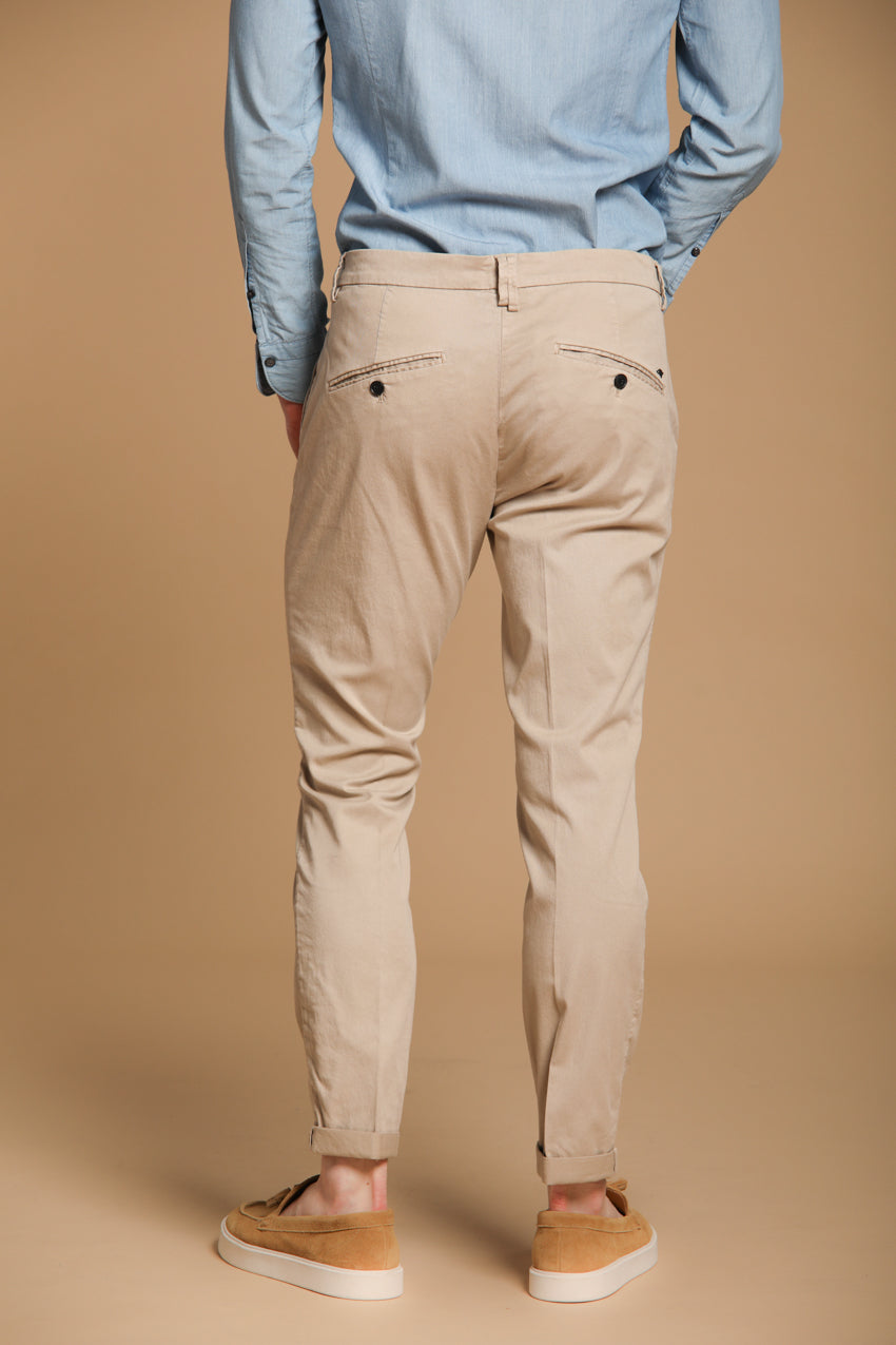 Osaka 1 Pinces pantalón chino hombre en twill de algodón y lyocell carrot fit