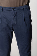 Osaka 1 Pinces pantalón chino hombre en algodón lana carrot fit