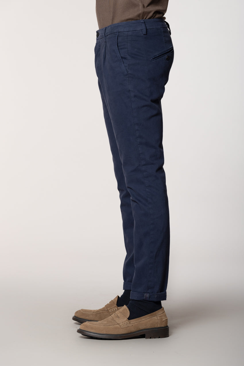 Osaka 1 Pinces men's chino pants in cotton wool carrot fit