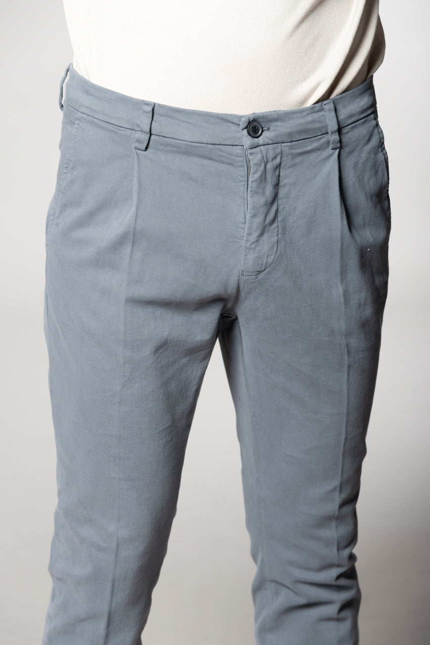 Osaka 1 Pinces pantalon chino homme en coton laine carrot fit