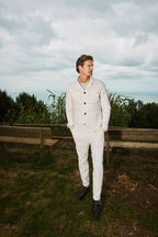 Osaka 1 Pinces men's chino pants in cotton wool carrot fit