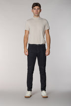 Osaka 1 Pinces pantalón chino hombre en algodón seda carrot fit