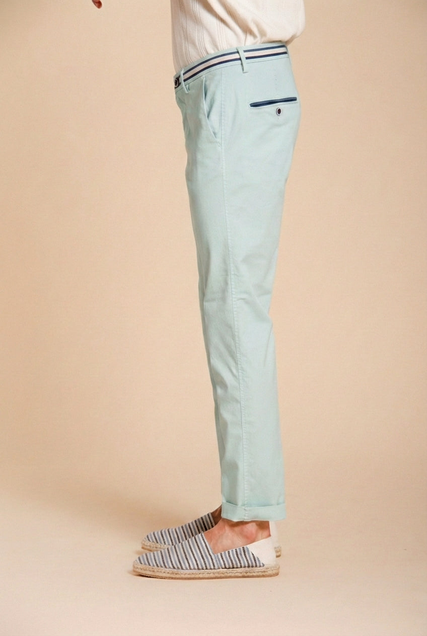 Torino Summer pantalone chino uomo in twill di cotone e lyocell slim fit
