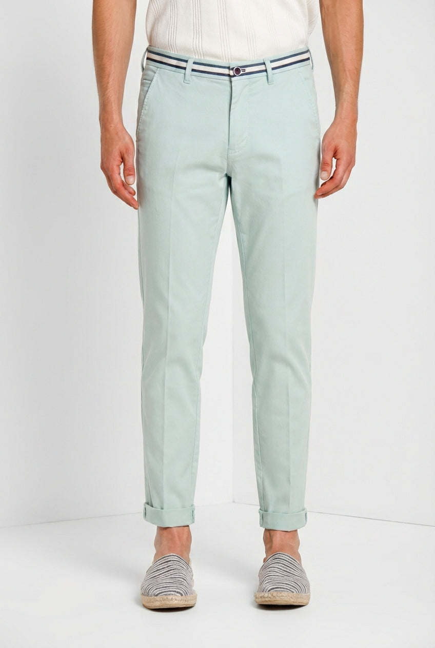 Torino Summer Herren Chino Hose aus Twill aus Baumwolle und Lyocell slim fit
