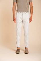 Torino Summer men's chino pants in cotton and lyocell twill slim fit