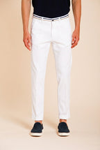 Torino Summer men's chino pants in cotton and lyocell twill slim fit