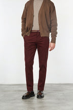 Torino Winter pantalone chino uomo in gabardina stretch slim fit