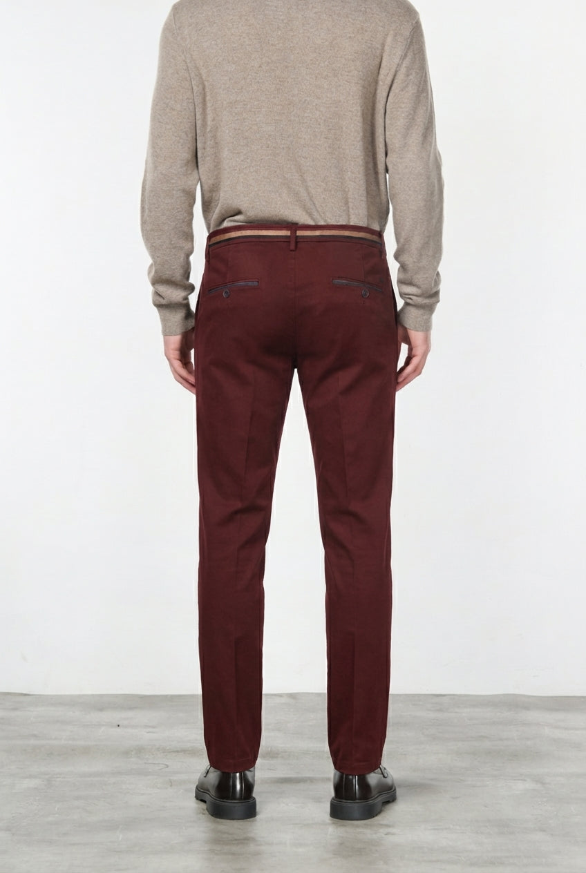 Torino Winter pantalone chino uomo in gabardina stretch slim fit