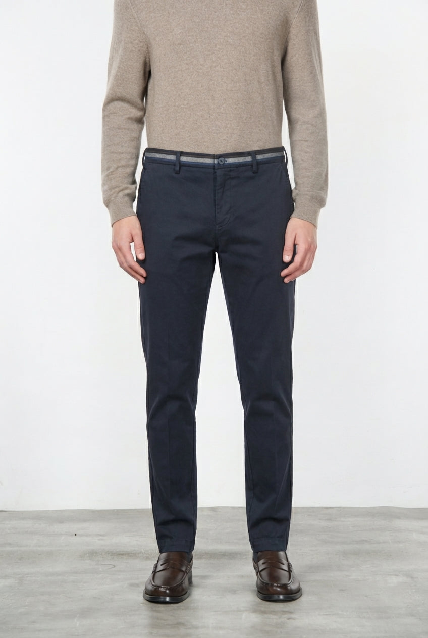 Torino Winter pantalón chino de hombre en gabardina stretch, slim fit