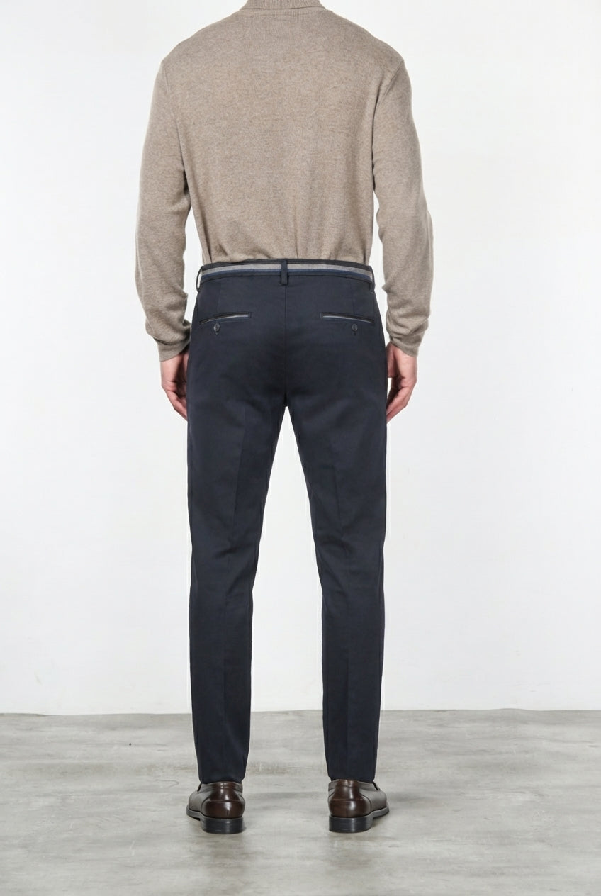 Torino Winter pantalón chino de hombre en gabardina stretch, slim fit