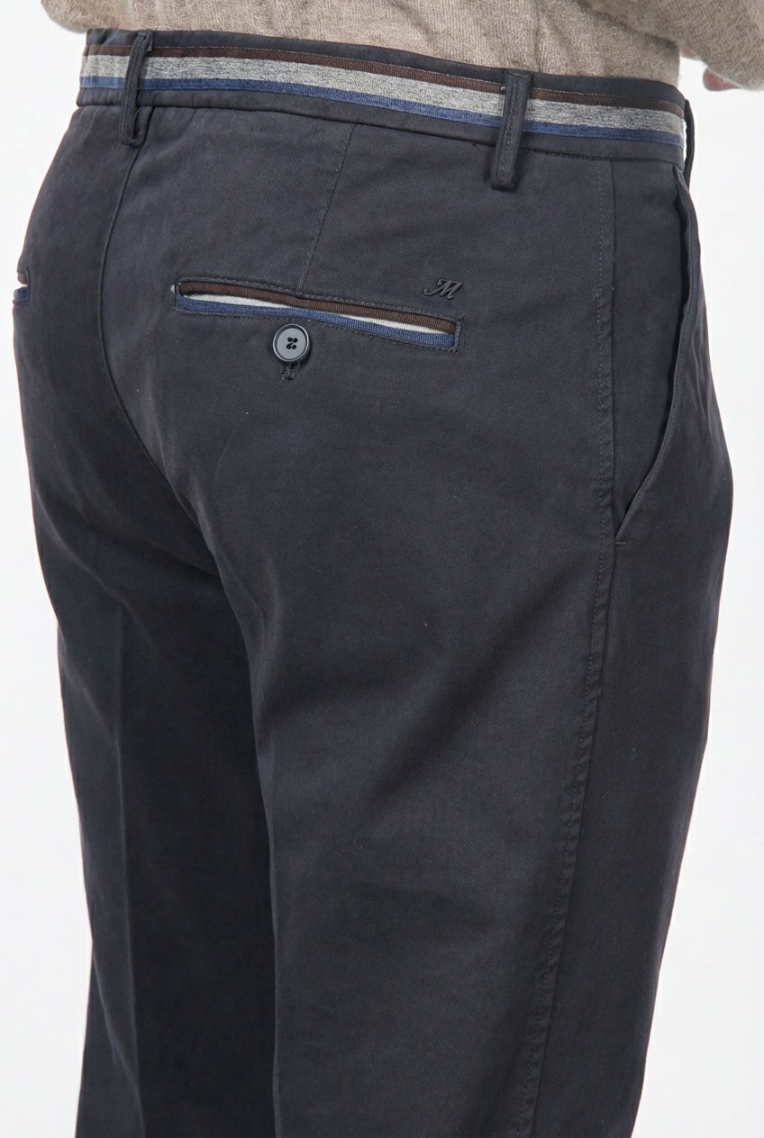 Torino Winter pantalón chino de hombre en gabardina stretch, slim fit