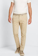 Torino University pantalón chino hombre de satén stretch slim fit