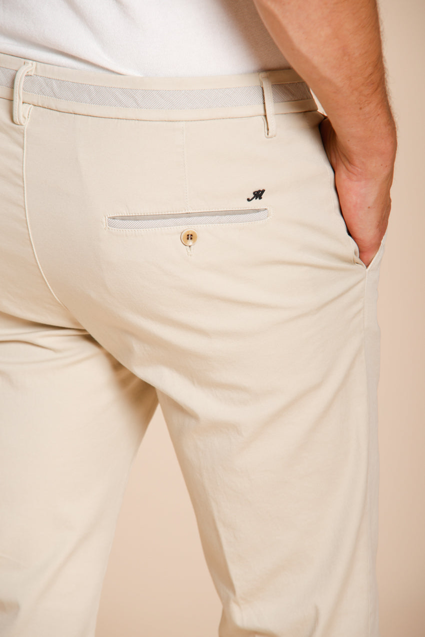 Torino University pantalón chino hombre de satén stretch slim fit