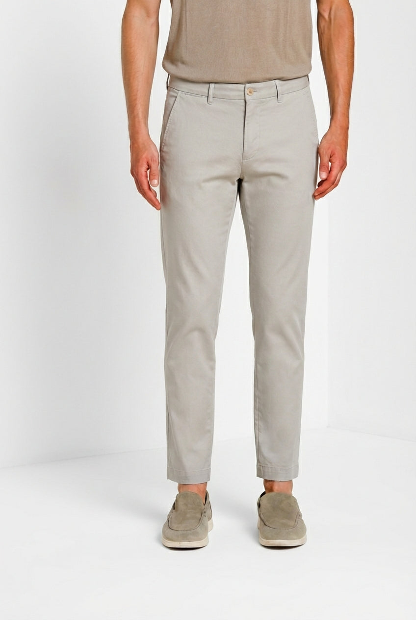 Torino Elegance men's chino pants in fine cotton and lyocell tricot slim fit
