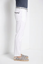 Torino Elegance Herren Chino Hose aus feiner Tricotine aus Baumwolle und Lyocell slim fit