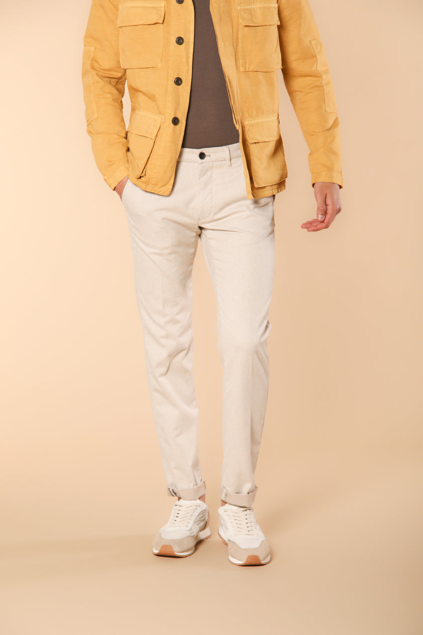 Torino men's chino pants in cover dyed cotton slim fit