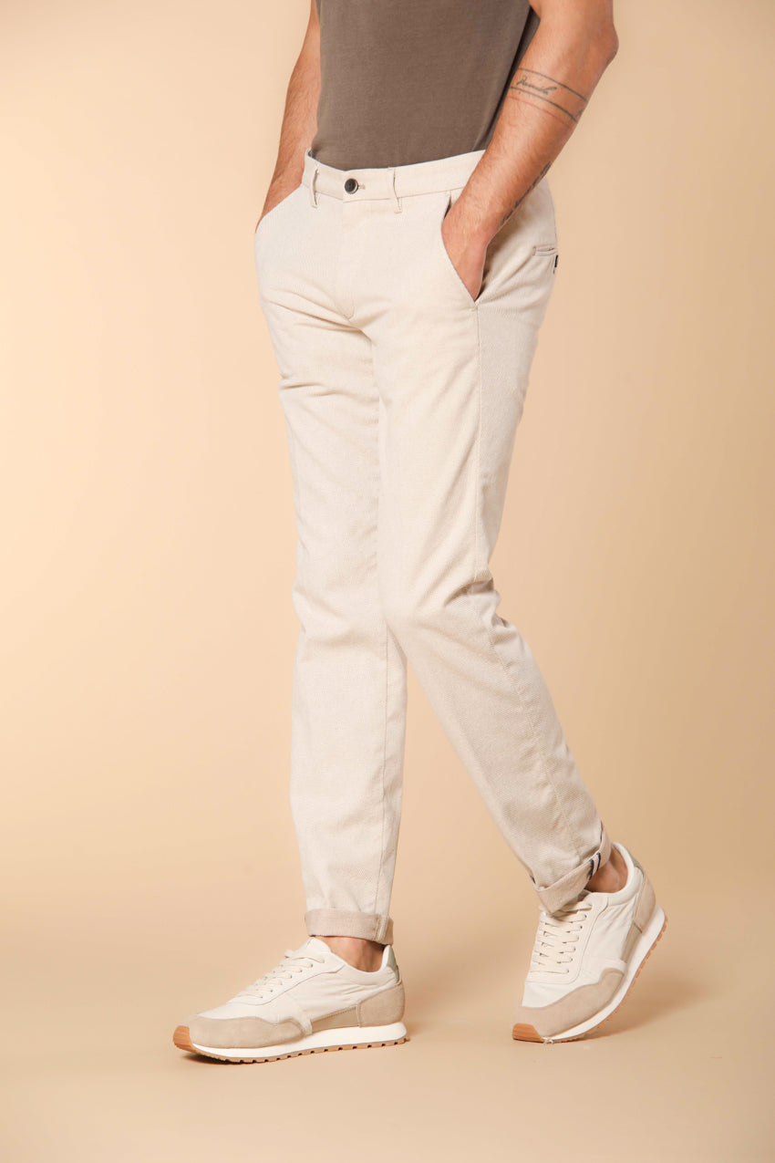 Torino men's chino pants in cover dyed cotton slim fit