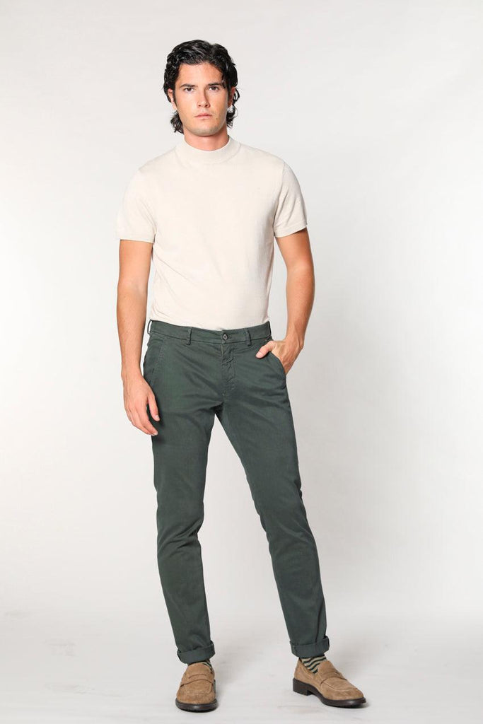 Torino Style man gabardine and cotton modal stretch chino pants slim - Mason's US