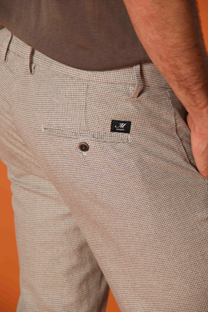 Torino   Sartoriale pantalón chino para hombre con estampado de pata de gallo regular fit