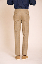 Torino pantalone chino uomo stampa galles con filato moro slim fit