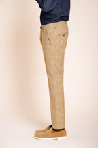 Torino pantalone chino uomo stampa galles con filato moro slim fit