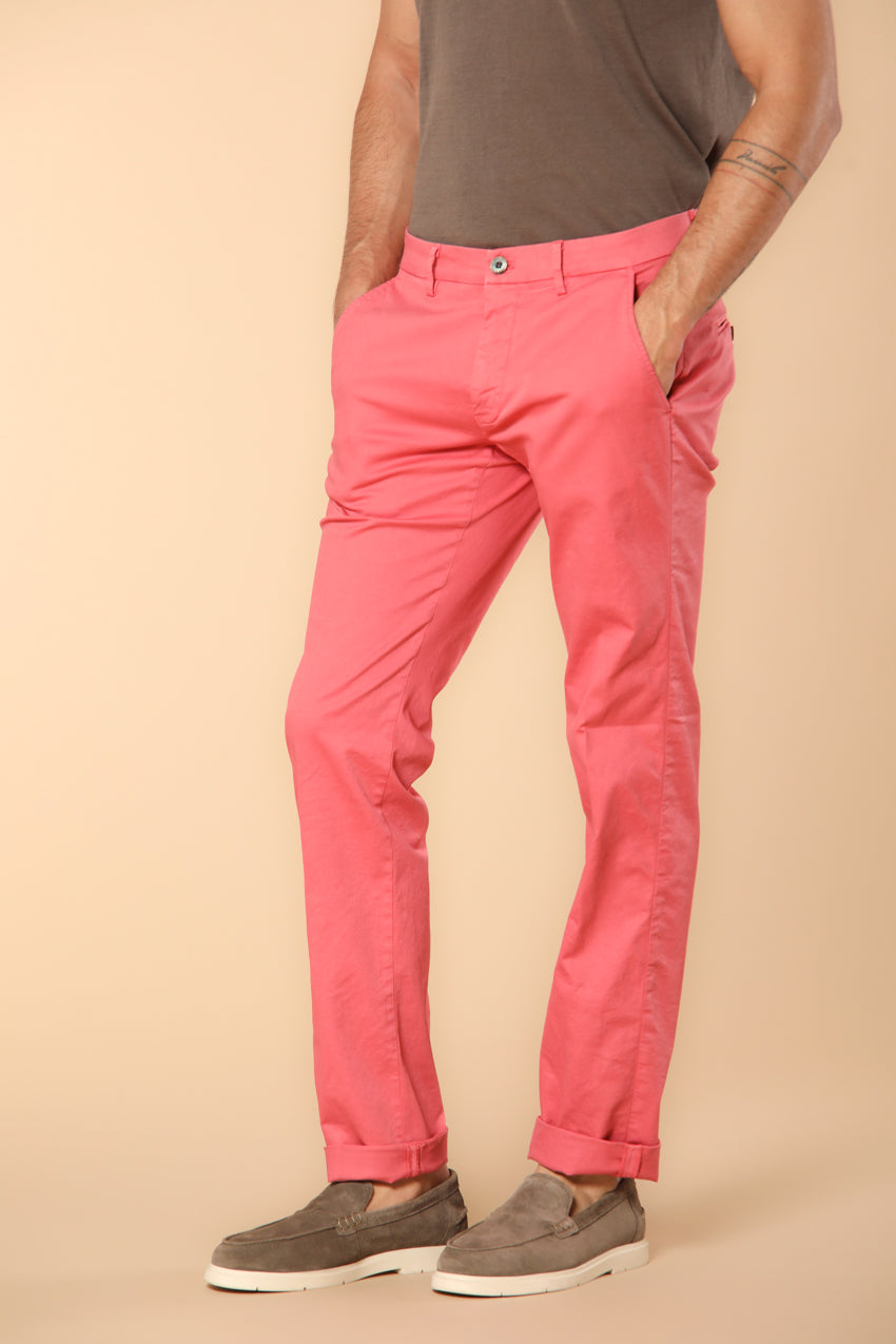 New York pantalone chino uomo in raso stretch regular fit ①