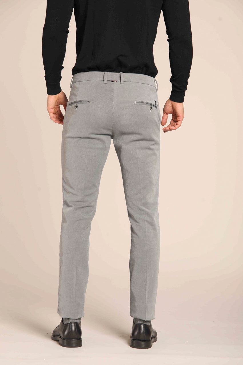 immagine 6 di pantalone chino uomo modello Torino Style, con microfantasia, colore grigio, fit slim di Mason's