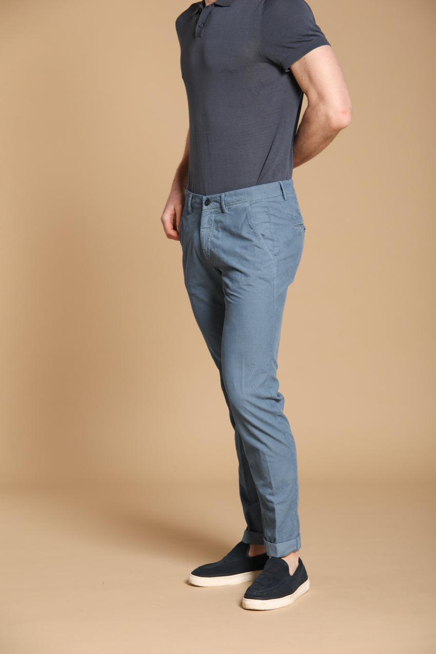 Torino pantalón chino hombre sartorial en terciopelo ligero slim fit