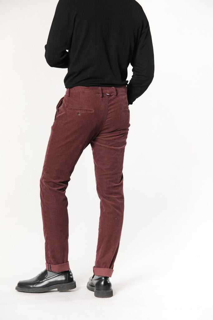 Torino Style man chino pants in velvet 1500 stripes slim ① - Mason's US
