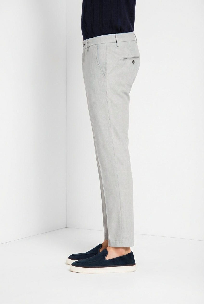 Milano men's chino pants in herringbone extra slim fit