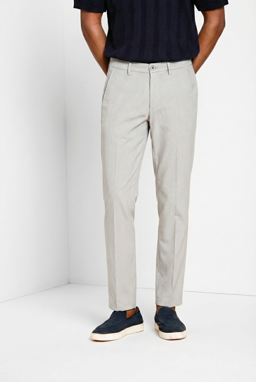 Milano men's chino pants in herringbone extra slim fit