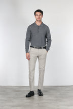 Torino pantalón chino de hombre en pana 1000 rayas, slim fit ①
