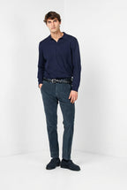 Torino pantalón chino de hombre en pana 1000 rayas, slim fit ①