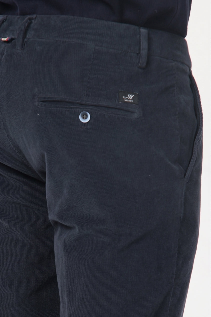 Pantalón chino Torino para hombre en pana 1000 rayas slim fit ①