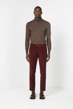Torino pantalón chino de hombre en pana 1000 rayas, slim fit ①