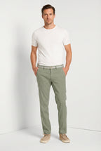 Torino Oxford pantalon chino homme en twill de lin et coton slim fit
