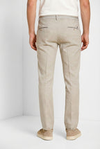 Torino Oxford Herren Chinohose aus Twill aus Leinen und Baumwolle slim fit