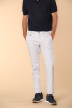 Torino Prestige Herren Chino Hose aus Baumwolle und Lyocell mit Galles Mouliné Druck Slim Fit